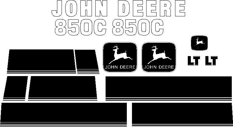 Deere 850C LT Decal Set