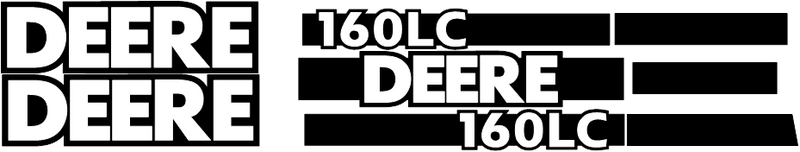 Deere 160 LC Decal Set