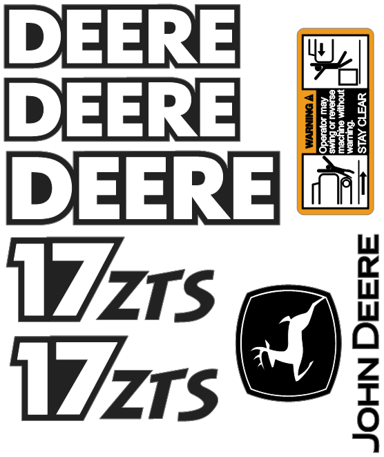 Deere 17ZTS Decal Set