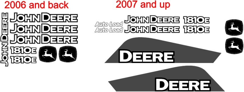 Deere 1810E Decal Set