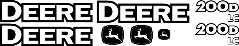 Deere 200D LC Decal Set