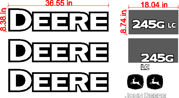 Deere 245G Decal Set