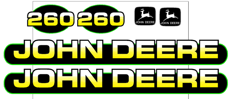 Deere 260 Decal Set