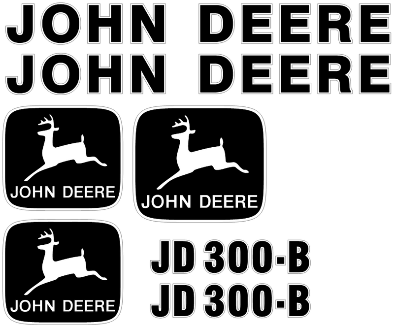 Deere 300B Decal Set