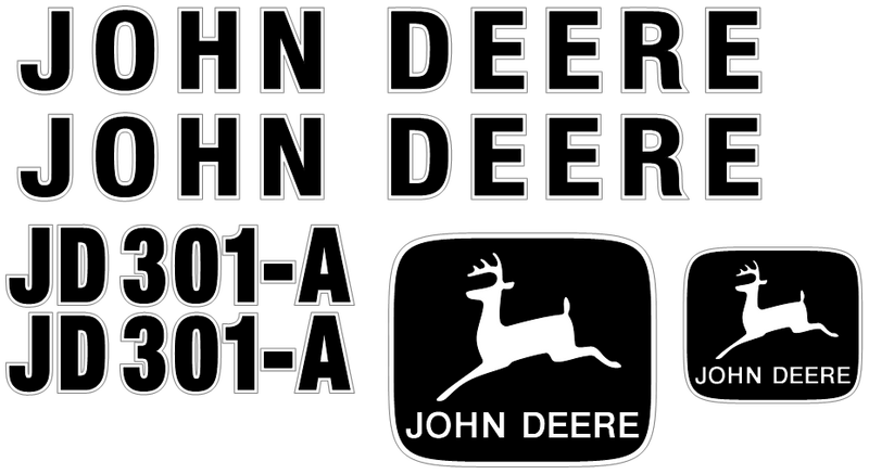 Deere 301A Decal Set