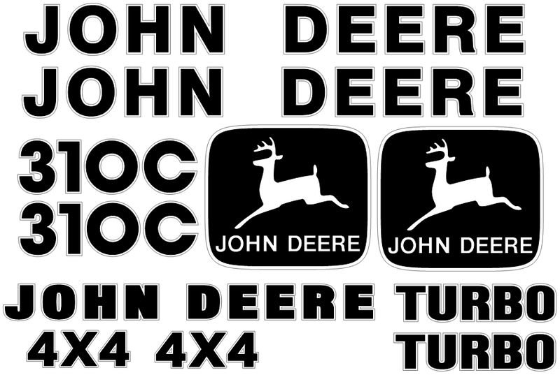 Deere 310C Decal Set