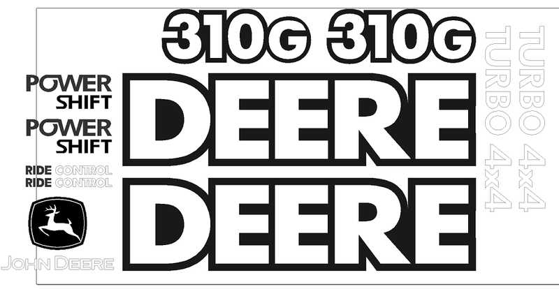 Deere 310G Decal Set