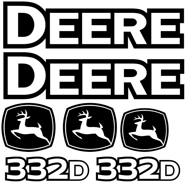 Deere 332D Decal Set