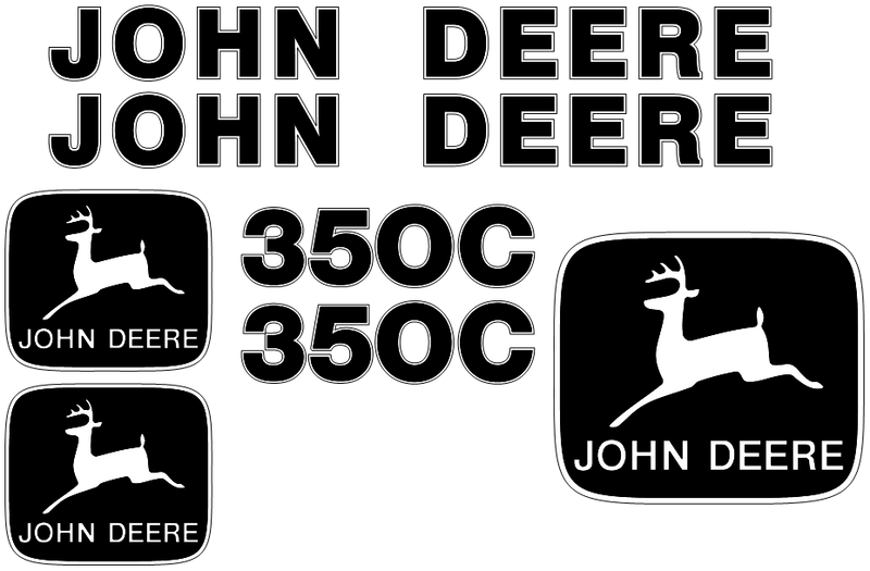 Deere 350C Decal Set