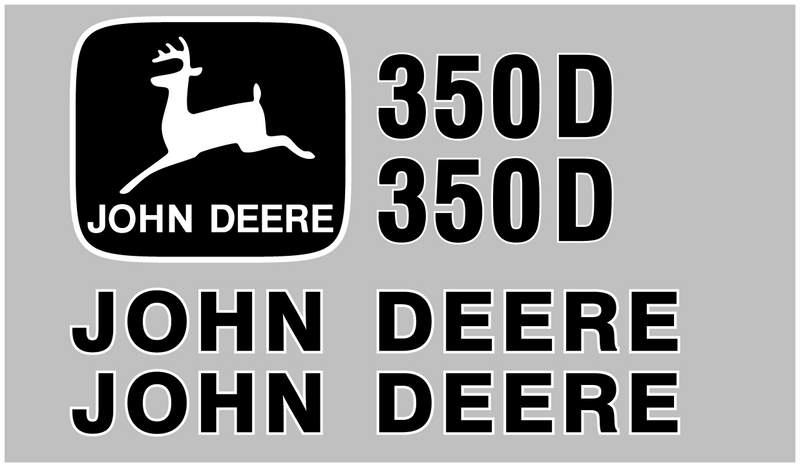 Deere 350D Decal Set