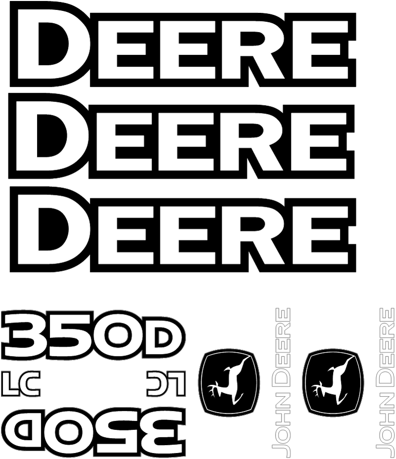 Deere 350D LC Decal Set