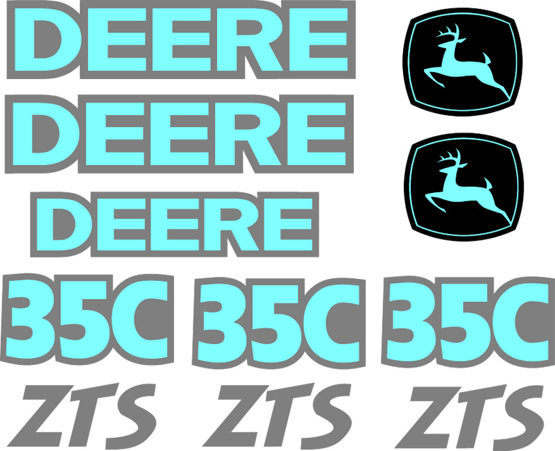 Deere 35C ZTS Decal Set