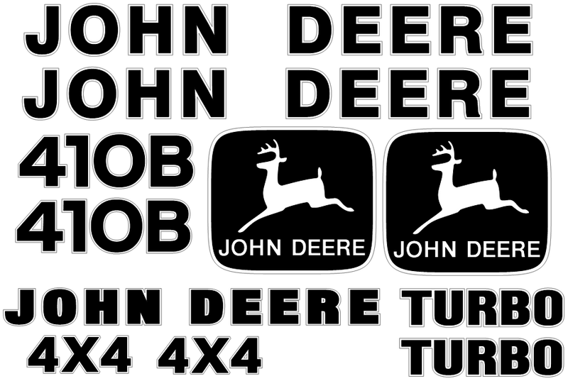 Deere 410B Decal Set