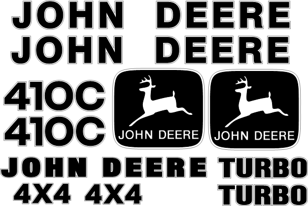 Deere 410C Decal Set