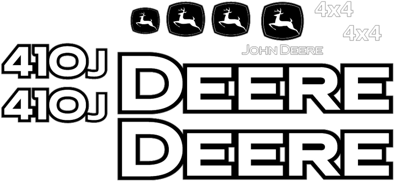 Deere 410J Decal Set
