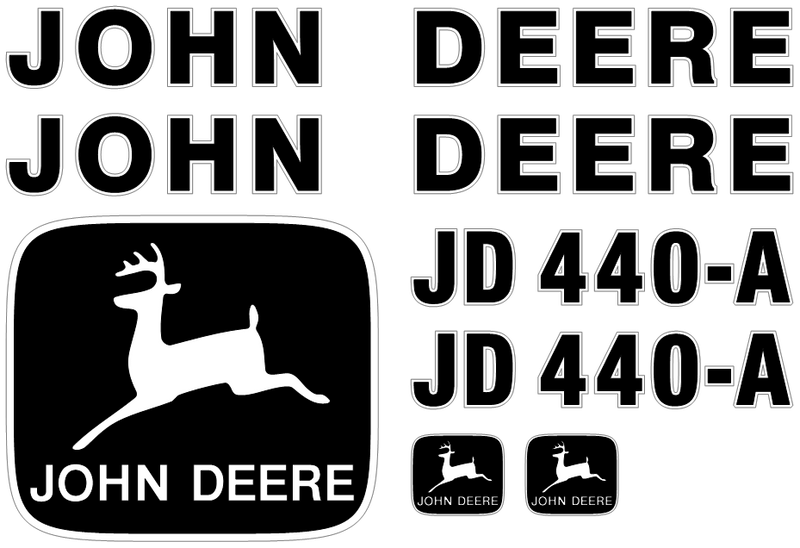 Deere 440A Decal Set