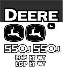 Deere 550J LT Decal Set