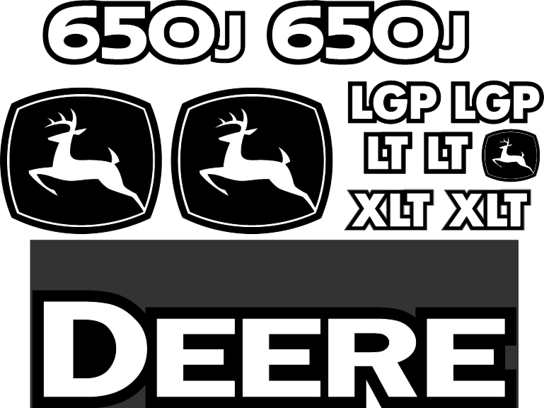 Deere 650J Decal Set