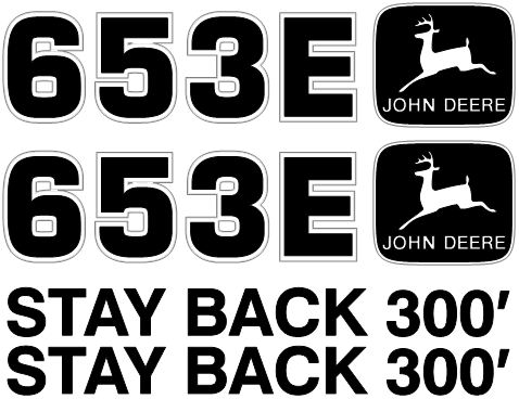 Deere 653E Decal Set