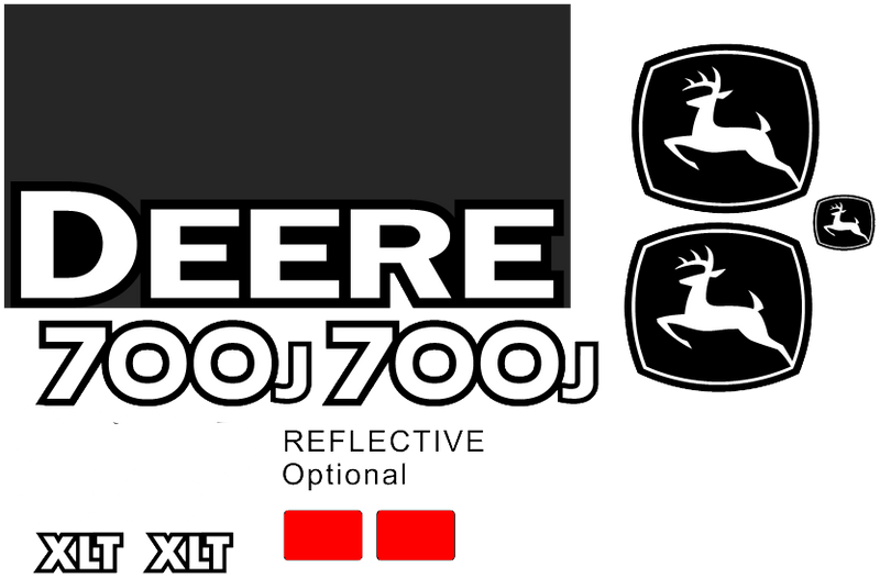 Deere 700J XLT Decal Set