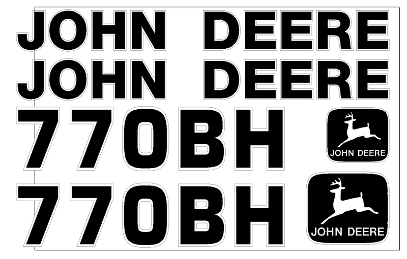 Deere 770BH Decal Set