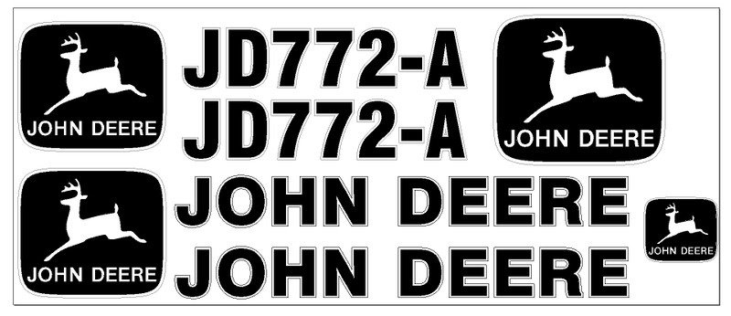 Deere 772A Decal Set