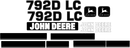 Deere 792D LC Decal Set