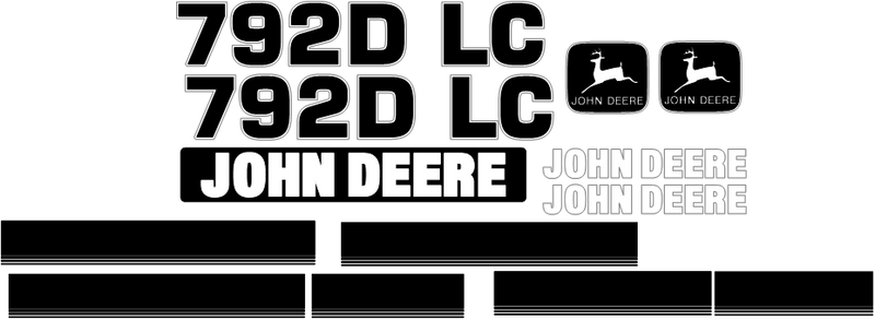 Deere 792D LC Decal Set