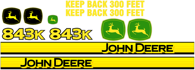 Deere 843K  Decal Set