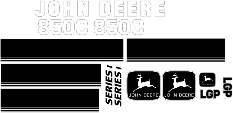 Deere 850C LGP Decal Set