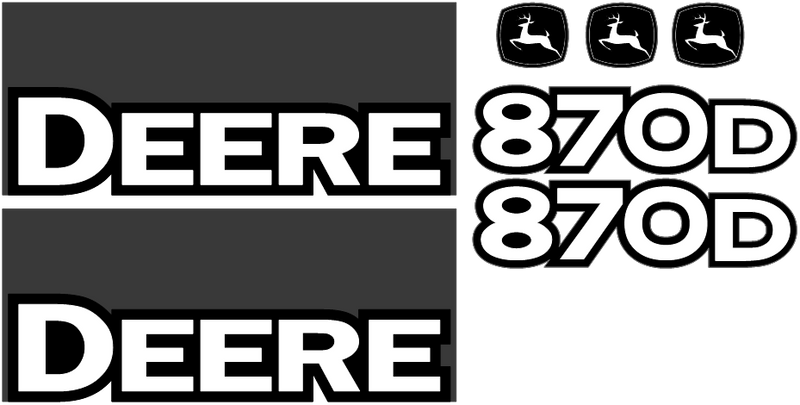 Deere 870D  Decal Set