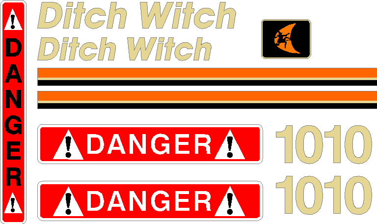 Ditch Witch 1010 Decal Set