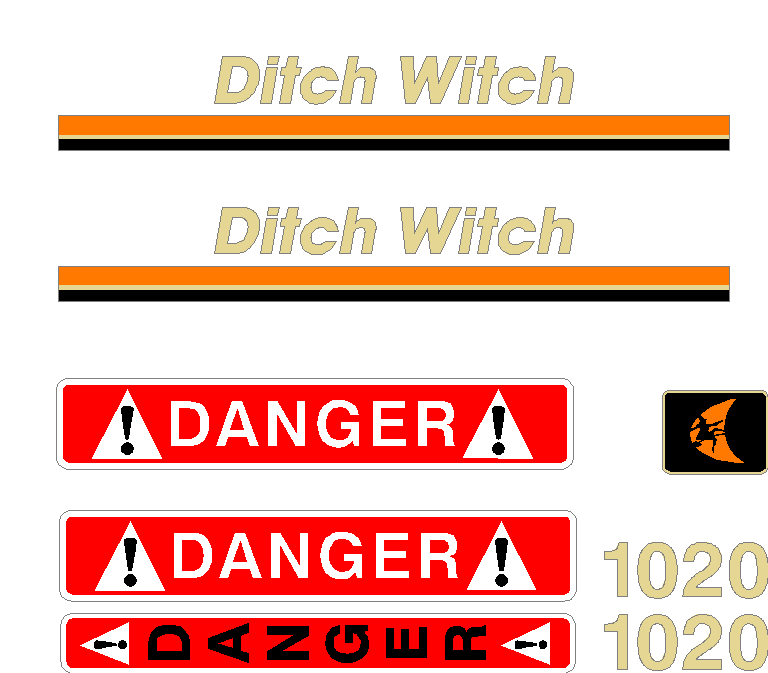 Ditch Witch 1020 Decal Set