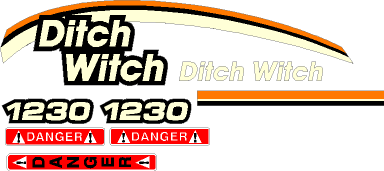 Ditch Witch 1230 Decal Set