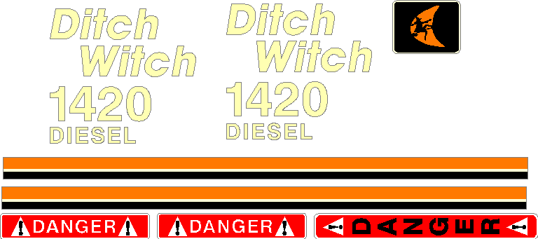Ditch Witch 1420 Decal Set