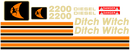 Ditch Witch 2200 Decal Set