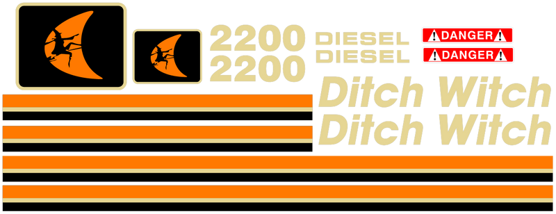 Ditch Witch 2200 Decal Set