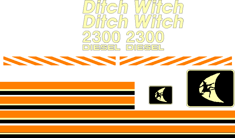 Ditch Witch 2300 Decal Set