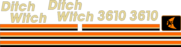 Ditch Witch 3610 Decal Set