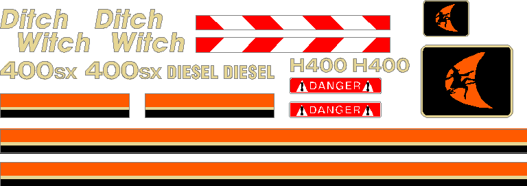 Ditch Witch 400SX Decal Set