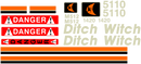 Ditch Witch 5110 Decal Set