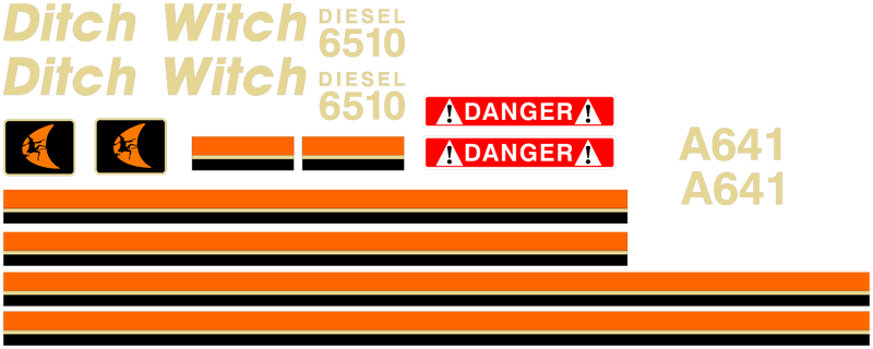 Ditch Witch 6510 Decal Set