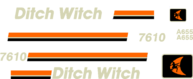 Ditch Witch 7610 Decal Set