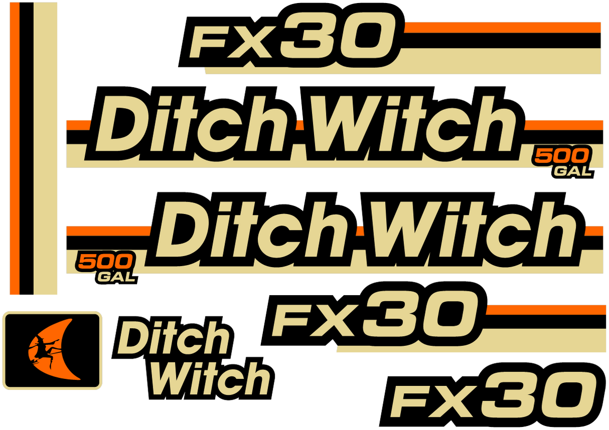 Ditch Witch FX30 Decal Set
