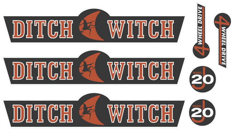 Ditch Witch J20 Decal Set
