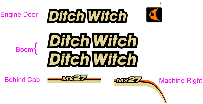 Ditch Witch MX27 Decal Set