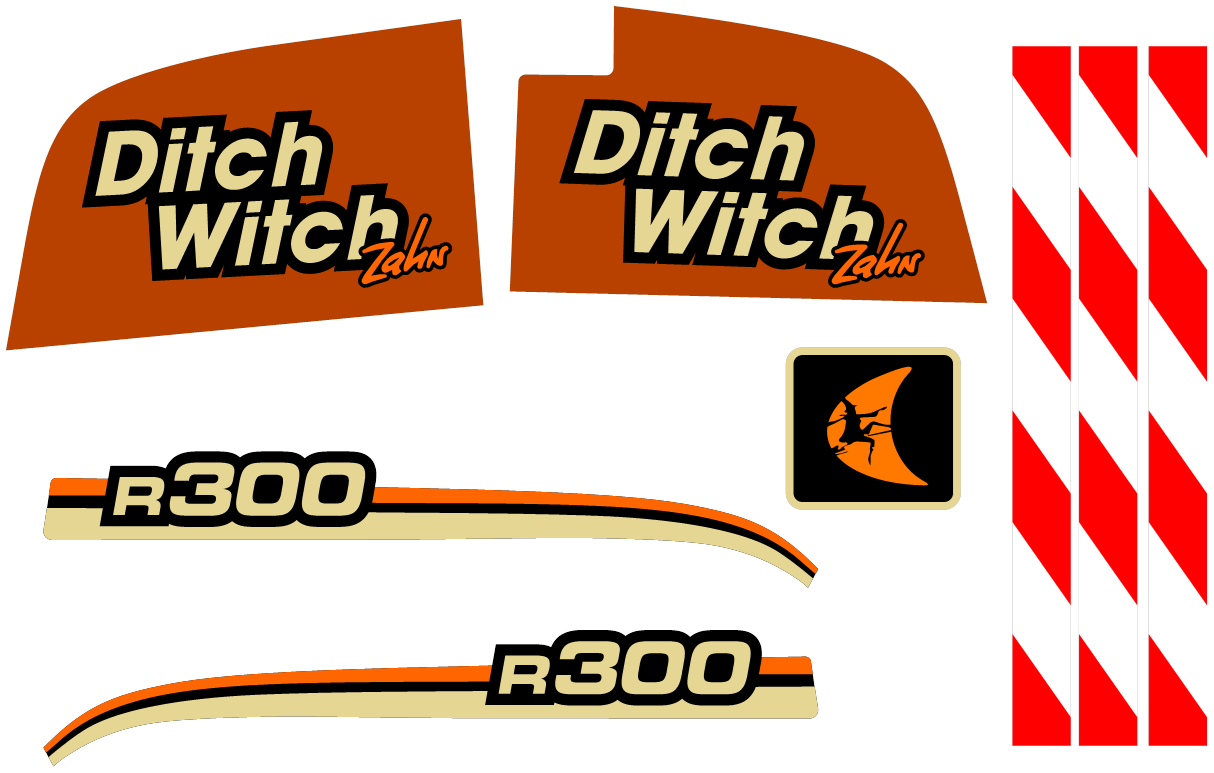 Ditch Witch R300 Decal Set