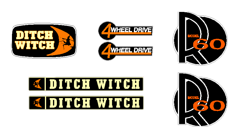 Ditch Witch R60  Decal Set