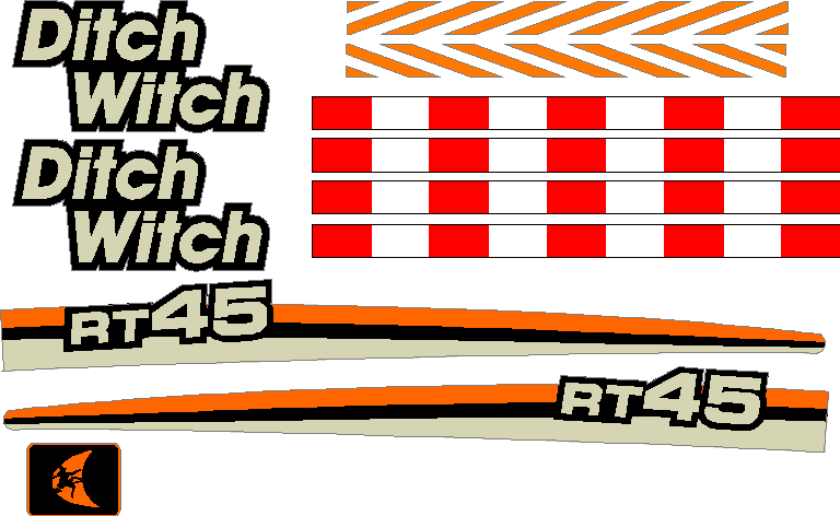 Ditch Witch RT45  Decal Set