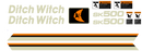 Ditch Witch SK500  Decal Set